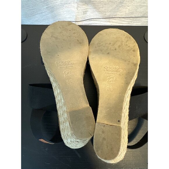 Andre Assous Allison Strappy Espadrille Wedge Sandals Size 8 - Picture 4 of 5